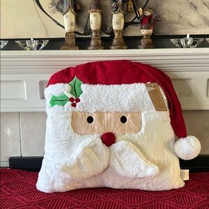 Trending CUPCAKES AND CASHMERE Festive Santa Claus Holiday Pillow